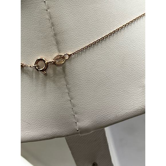 BSI Italy 925 Sterling Vermeil Open Lotus Chain Necklace 16” - Picture 7 of 8